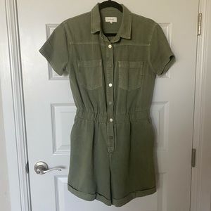 Denim Romper with pockets